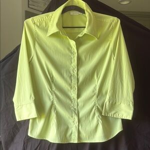 Apt. 9 Yellow Fitted Button Down Shirt